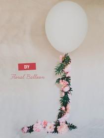 wedding photo - DIY Floral Balloon with Afloral