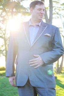 wedding photo - Custom Seattle Grey casual suit for groom
