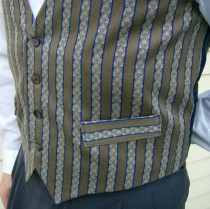 wedding photo - Menswear Blue Beige Classic Stripes Fashion Vest