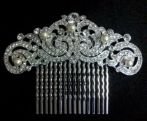 wedding photo - Statement Bridal Hair Comb, Art Nouveau Wedding, Hair Jewelry, Swarovski Crystal Headpiece, FELICITY
