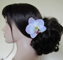 wedding photo - Hawaiian Wite - Pink  Orchid  hair Flower clip