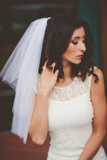 wedding photo - Bachelorette Party Veil Clip or comb, white veil