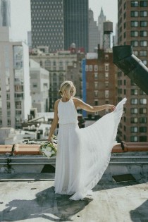 wedding photo - Modern White New York City Wedding 