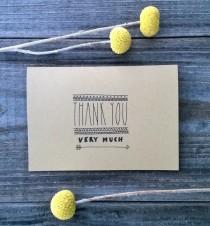 wedding photo - Thank You Very Much 10 Pack of Thank You Cards, Rustic Thank You Card Set, Wedding Thank You Cards