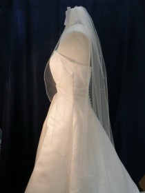 wedding photo - Cascading Waterfall style wedding veil featuring a sprinkling of  Swarovski Crystals