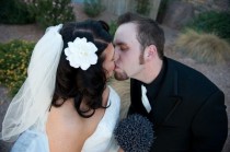 wedding photo - Ivory Gardenia Bridal Hair Clip