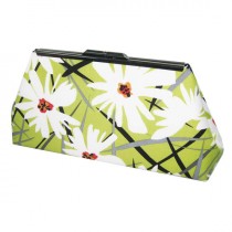 wedding photo - Modern Clutch - Green White Contemporary Floral - Ready to Ship