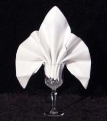 wedding photo - Dinner Napkin Origami: Fleur De Lys Napkin Fold