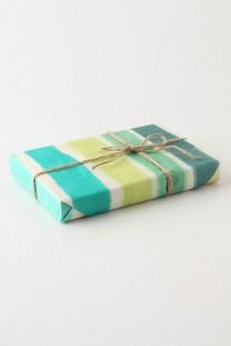 wedding photo - Painted Stripes Wrapping Paper