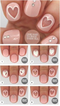 wedding photo -  20 Ridiculously Cute Valentine’s Day Nail Art Designs