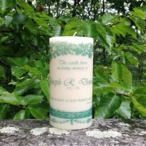 wedding photo - Evergreen Remembrance Candle, In Loving Memory Candle, Wedding Memorial Candle, Personalized Candle, Funeral Candle, Sympathy Gift Candle