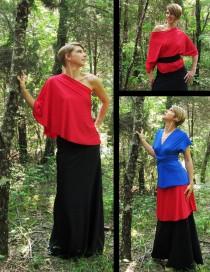 wedding photo - Short MULTI-WEAR Skirt -- many fun ways to wear it -- skirt, strapless, one shoulder, jacket, capelet -- Custom-Made-To-Order