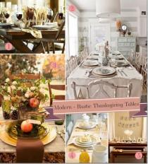 wedding photo - Modern, Rustic Thanksgiving Table Settings: 10 Great Ideas!