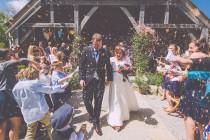 wedding photo - Jess & Simon's colour-bomb, sparkle motion, foodie wedding