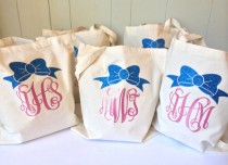 wedding photo - Glitter Monogrammed Cotton Canvas Tote Bag, Monogrammed Gift, Personalized Reusable Eco-Friendly Grocery tote, Shopping bag