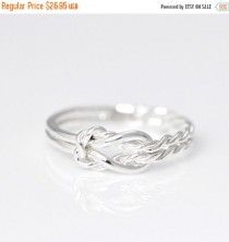 wedding photo - Infinity Knot Ring - Infinity Knot Jewelry - Infinity Ring - Love Knot Ring - Silver Knot Ring - Reef Knot Ring - Reef Knot Jewelry