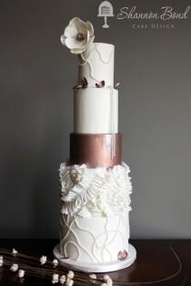 wedding photo - Copper Couture Wedding Cake
