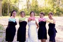 wedding photo - Set Of 5 - Chevron Candy  Shop Collection - Bridesmaid Clutches