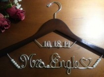 wedding photo - Bridal Hanger with DATE for your wedding pictures, Personalized custom bridal hanger, brides hanger, Bridal Hanger, Wedding hanger, Bridal
