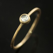 wedding photo - Ethical Rose Cut Diamond Ring in Recycled 14k Yellow Gold