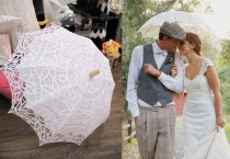 wedding photo - Special Offer Battenburg Lace Vintage Umbrella Parasol For Bridal Bridesmaid Wedding