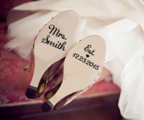 wedding photo - Custom Wedding Shoe Decal
