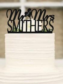 wedding photo -  Personalized Mr and Mrs Custom Wedding Cake Topper with your lastname and event day,Monogram Wedding Cake Topper - Mr and Mrs Cake Topper