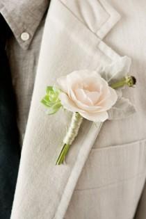 wedding photo - Pink-Rose-Boutonniere