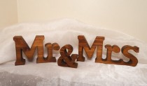wedding photo - Chunky Mr and Mrs Wedding Sign Letters for Wedding Sweetheart Table, Chunky Mr and Mrs Wood Letters, Wedding Centerpiece, Mr and Mrs Signs