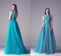 wedding photo - Designer Hunter Evening Dresses Runway Red Carpet Celebrity 2016 Sheer Lace A Line Long Women Dress Ball Gown Wear Prom Wedding Party Online with $112.15/Piece on Hjklp88's Store 