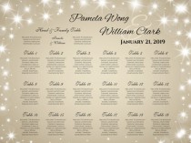 wedding photo -  DIY Printable Wedding Seating Chart | PDF file | 18 x 24 Wedding Seating Chart - New Years Heaven Sparkles Champagne Gold - EMAIL Delivery