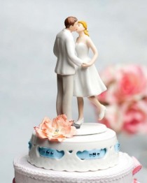 wedding photo - Adorable Leg Pop Ribbon Accent Cake Topper - 104954