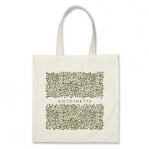 wedding photo - 10 Bridesmaids Personalized Signature Delicate Petals Totes in Olive Green
