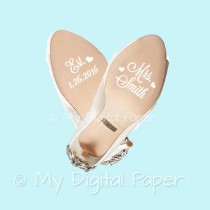 wedding photo - Wedding Shoe Decal - Bridal Shoe Sticker - Custom Shoe Decals for Wedding - Wedding Shoe Sticker - Shoe Sole Decal