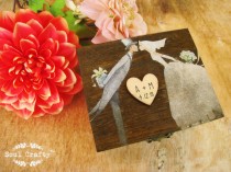 wedding photo -  Dark Wood Ring Bearer Box Rustic Wedding Woodland Wooden box Gift box Wedding decor gift idea