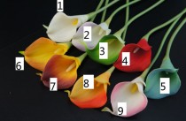 wedding photo - 100 stems of Real Touch Calla lily Loose stems-Create your own bouquet,boutonniere,corsages,centerpieces.