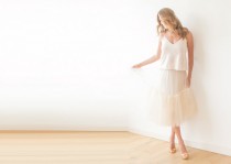 wedding photo - Petticoat tulle skirt, Champange fairy tulle skirt