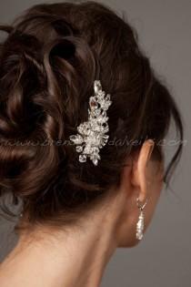 wedding photo - Rhinestone Bridal Hair Clip, Wedding Headpiece, Bridal Hair Piece, Crystal Head Piece - Scarlett