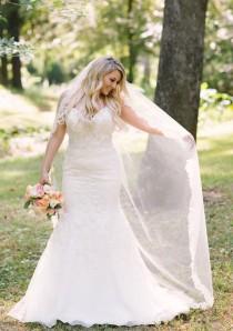 wedding photo - Simple Lace Wedding Veil