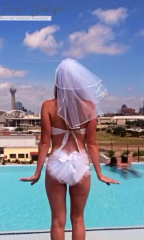 wedding photo - Bachelorette Party Set - Booty veils and Headpiece Veil - Hen Party Bridal set
