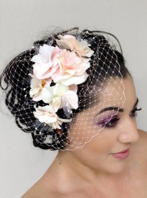 wedding photo - Pink Hydrangea Veil