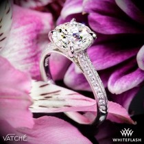 wedding photo - Platinum Vatche 189 Caroline Pave Diamond Engagement Ring