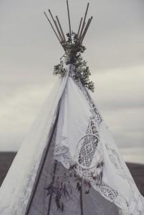 wedding photo - An Original 1970'S Wedding Dress For A Luxe Boho Bridal Shoot With Smores - The Gallery - Wedding Blog 