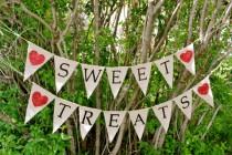 wedding photo - Sweet Treats Burlap Banners