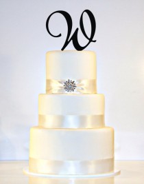wedding photo - 5" Monogram Cake Topper