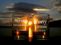 wedding photo - 3 Personalized Whisky Glasses, Whisky Glasses, Groomsman Wedding Gifts, Custom Engraved Whisky Glasses, Groomsman party gift