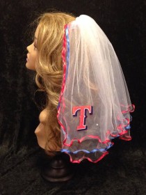 wedding photo - Texas Rangers Bachelorette Veil