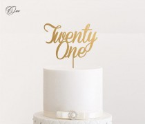 wedding photo - Twenty one cake topper by Oxee, personalized cake toppers