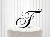 wedding photo -  Monogram cake topper Wedding Cake Topper Cake Decor Custom Wedding Cake Topper Personalized with YOUR New Name