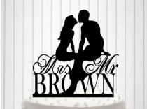 wedding photo -  Personalized with YOUR New Name Wedding Cake Topper, Cake Decor, Custom Wedding Cake Topper